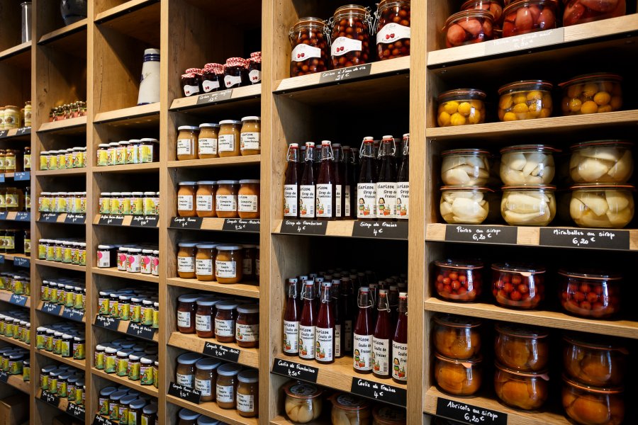 Confitures, bocaux, conserves de producteurs alsaciens